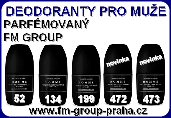 DEODORANTY PRO MUŽE FM GROUP