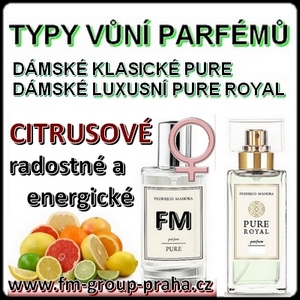 DÁMSKÉ PARFÉMY TYPY VŮNĚ CITRUSOVÉ