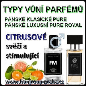 PÁNSKÉ PARFÉMY TYPY VŮNĚ CITRUSOVÉ