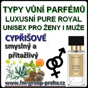 UNISEX PURE ROYAL PARFÉMY TYPY VŮNÍ CYPŘIŠOVÉ