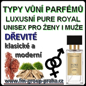 UNISEX PURE ROYAL PARFÉMY TYPY VŮNÍ DŘEVITÉ