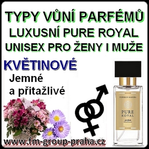 UNISEX PURE ROYAL PARFÉMY TYPY VŮNÍ KVĚTINOVÉ